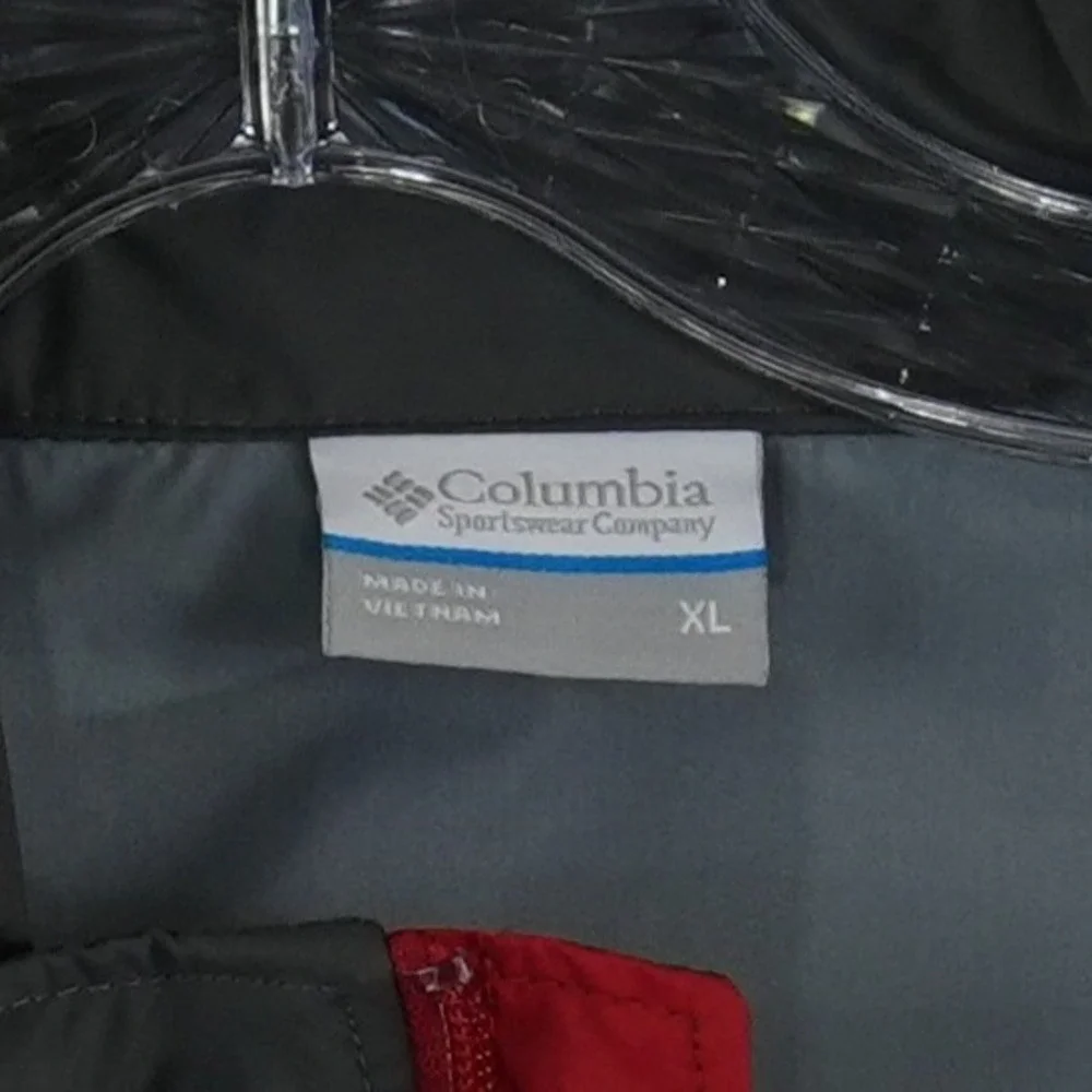 Columbia Windbreaker Jacket Men's Size XL Red Grey Cincinnati Bearcats Full Zip